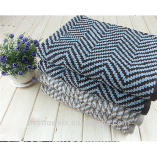 Custom 100%cotton yarn-dyed jacquard bath towel